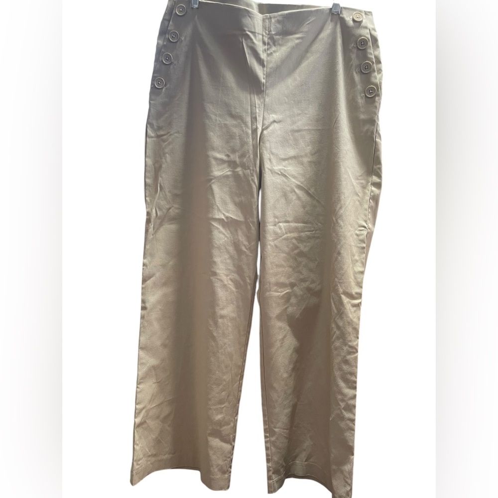 Versona Tan Wide Leg Pants Versatile and Chic